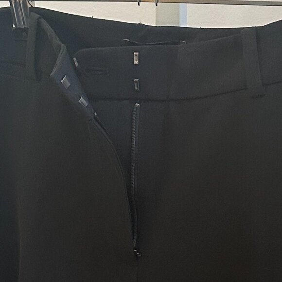 White House Black Market Black Cropped Wide Leg Lined Dress Pants Sz 10 - Picture 4 of 12